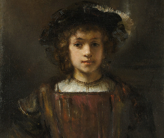 Dettaglio del quadro "Il figlio dell'artista" di Rembrandt