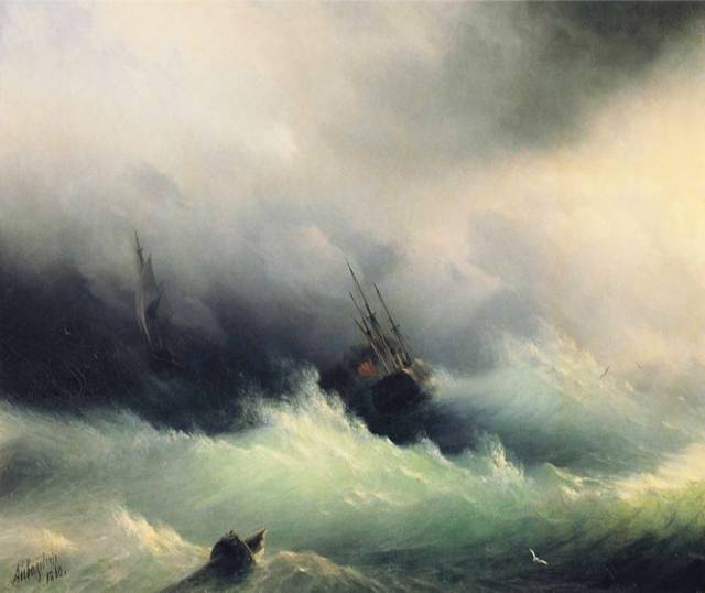 Ivan Konstantinovič Ajvazovskij la tempesta